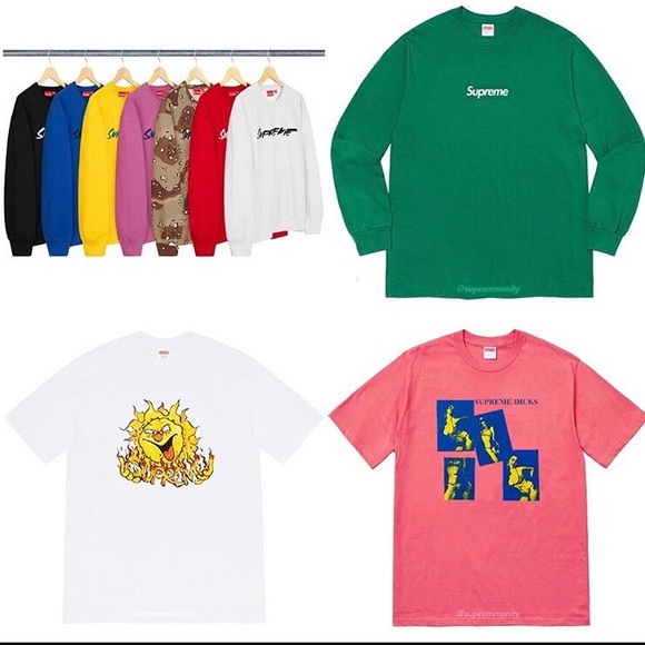 Yellow SUPREME futura logo crewneck (FW 20) - Picture 2 of 6